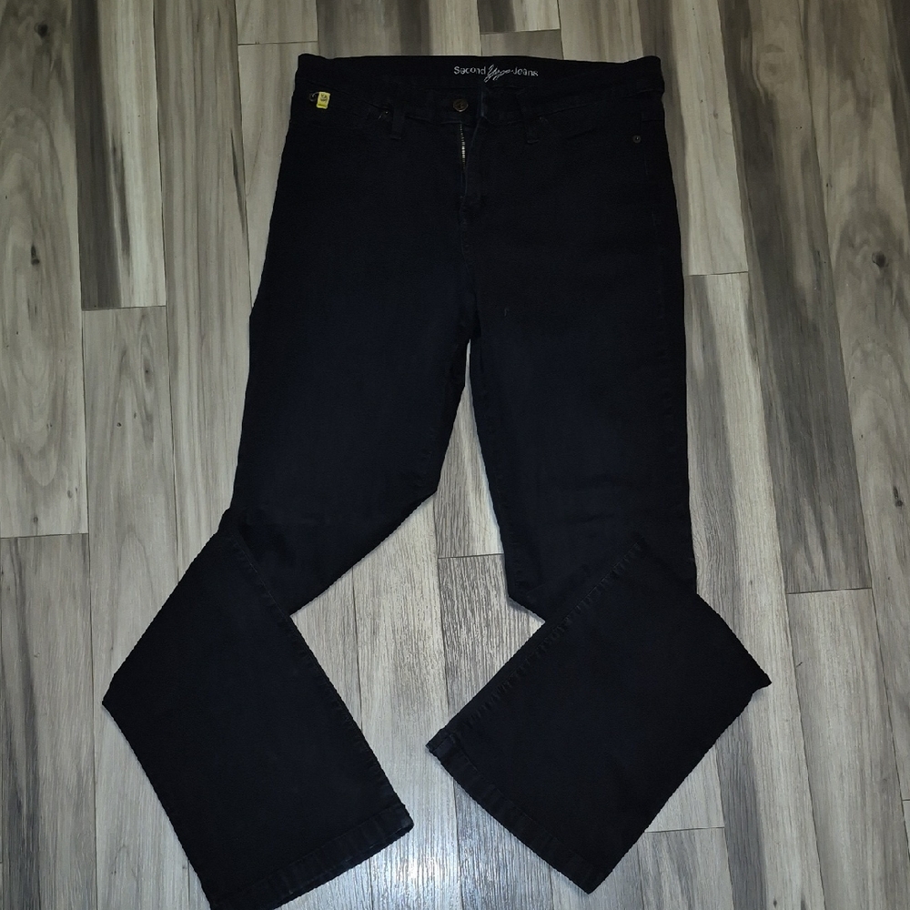 Womens Second Yoga Black Jeans - Straight Leg..with Stretch Size 32